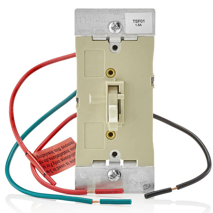 Toggle Slide Fan Speed Control Switch, 1.5A, 3-Speed, Single Pole or 3-Way, TSF01 - Image 3