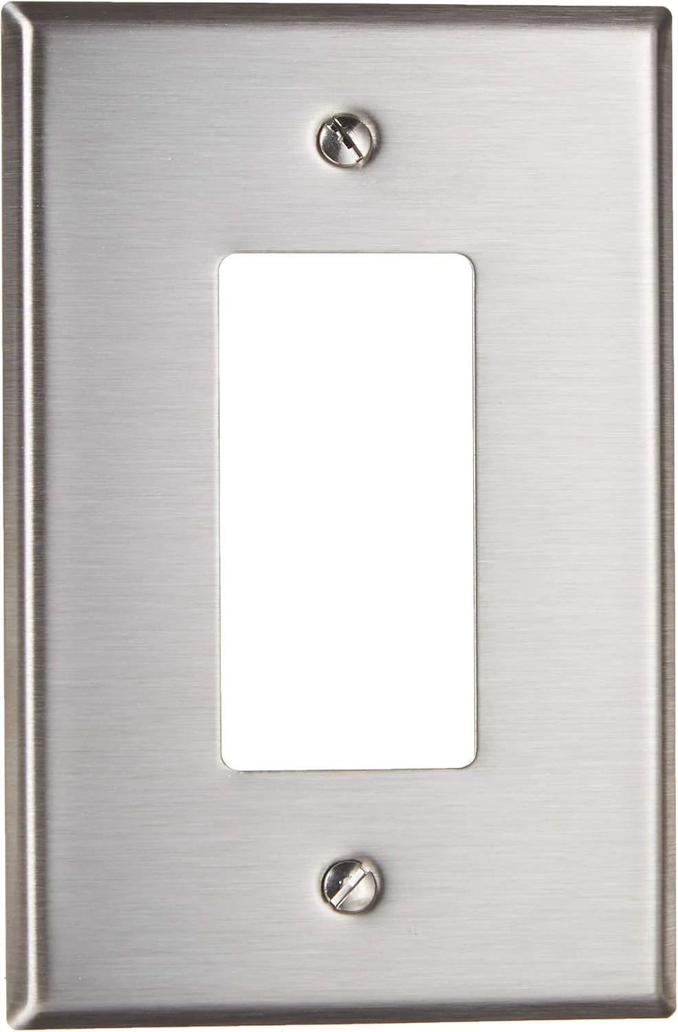 1-Gang Decora Decora Wallplate, Oversized, Magnetic Stainless Steel, SO26