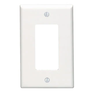 1-Gang Decora/GFCI Device Decora Wallplate/Faceplate, Midway Size, Thermoset, Device Mount, 80601