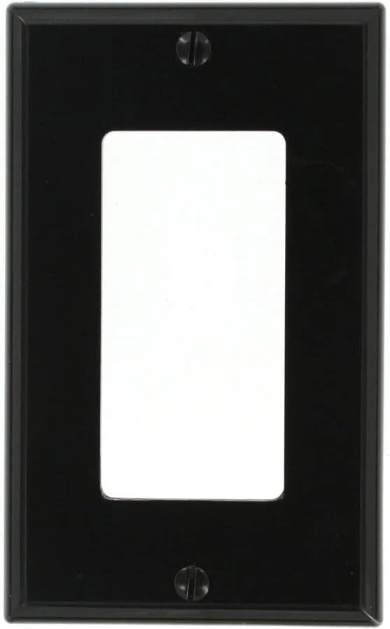 1-Gang Decora/GFCI Device Wallplate, Standard Size, Thermoplastic Nylon, Black, 80401-NE