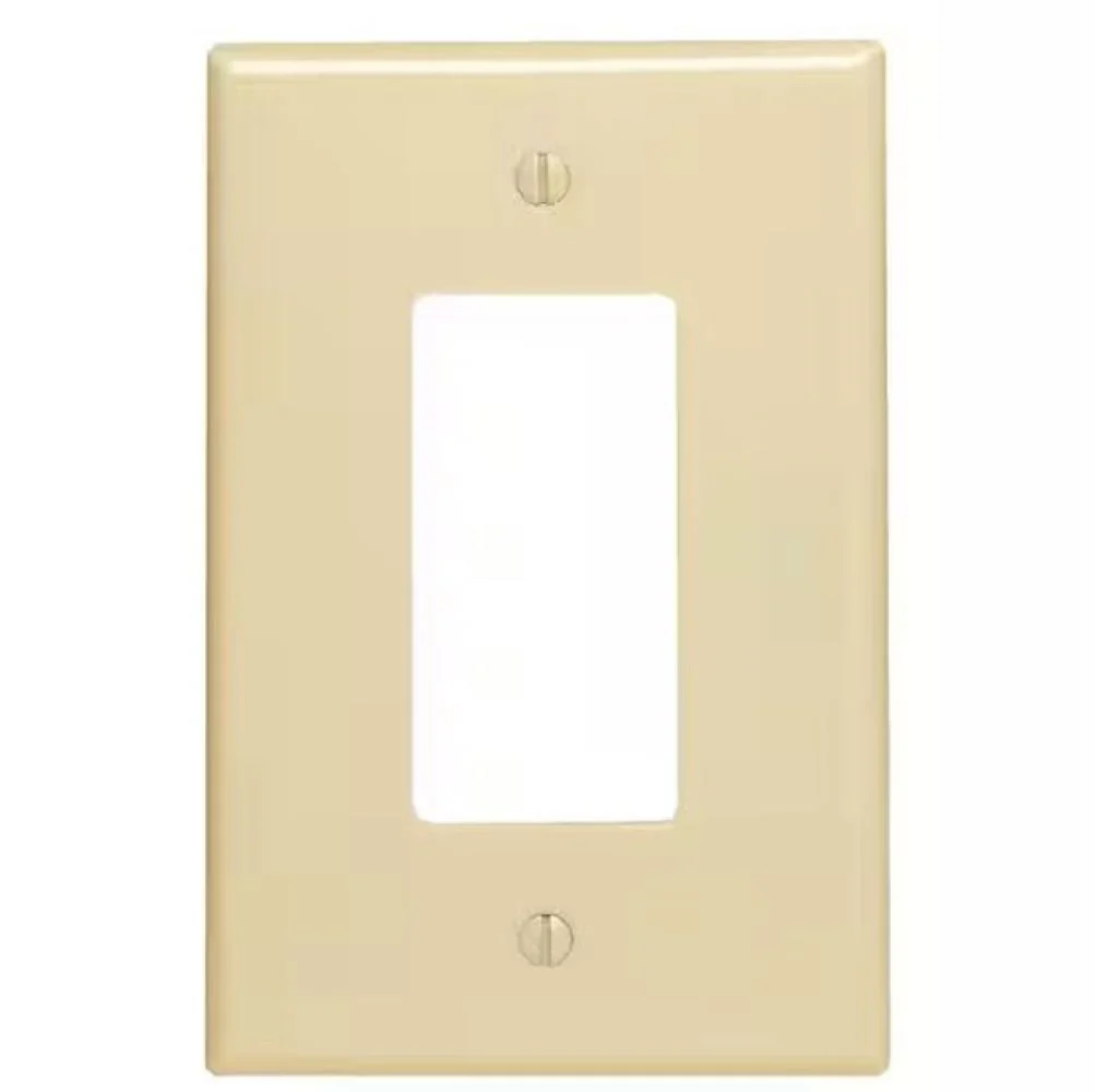 1-Gang Decora Wallplate, Oversized, Thermoplastic Nylon, Ivory, 86601-I