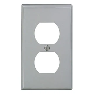 1-Gang Duplex Device Receptacle Wall Plate, Standard Size, Thermoplastic Nylon, Device Mount, 80703 - Image 3