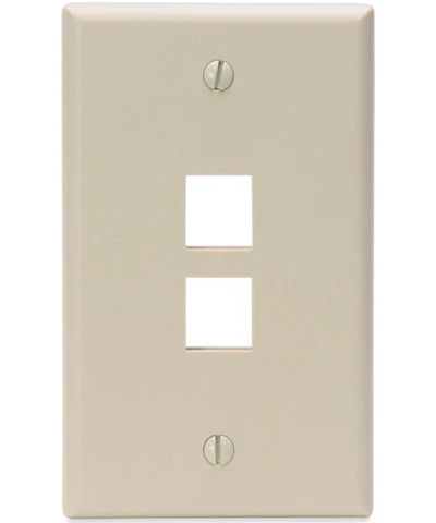 1-Gang QUICKPORT Wall Plate, 2-Port, 41080-2 - Image 3