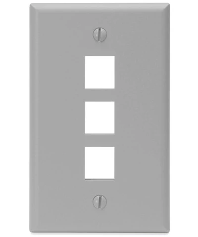 1-Gang QUICKPORT Wall Plate, 3-Port, 41080-3 - Image 4