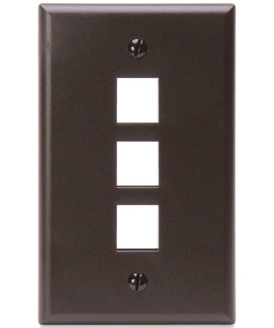1-Gang QUICKPORT Wall Plate, 3-Port, 41080-3 - Image 5