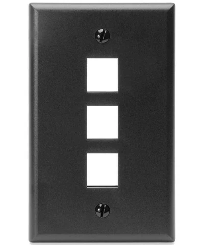 1-Gang QUICKPORT Wall Plate, 3-Port, 41080-3 - Image 6