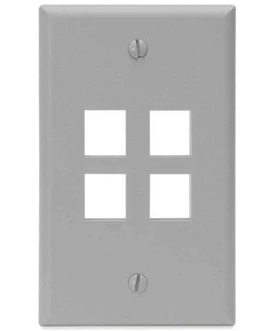 1-Gang QUICKPORT Wall Plate, 4-Port, 41080-4 - Image 4