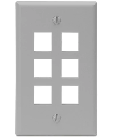 1-Gang QUICKPORT Wall Plate, 6-Port, 41080-6 - Image 4