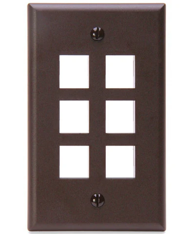 1-Gang QUICKPORT Wall Plate, 6-Port, 41080-6 - Image 5