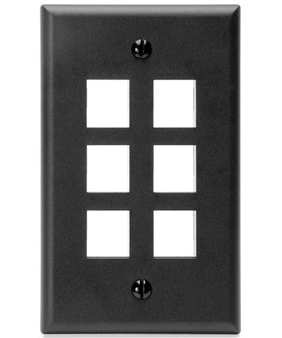 1-Gang QUICKPORT Wall Plate, 6-Port, 41080-6 - Image 6