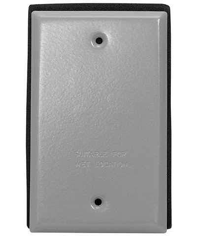 1-Gang Weatherproof Blank Cover, WM1B-GY