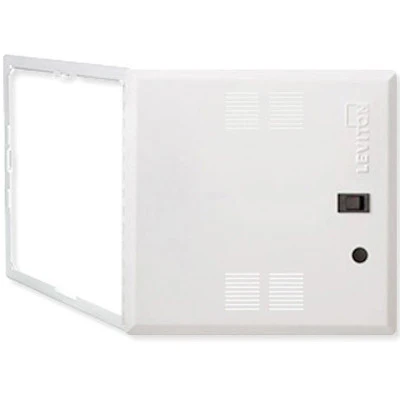 14-Inch Premium Hinged Structured Media Door, Vented, White, 47605-14S