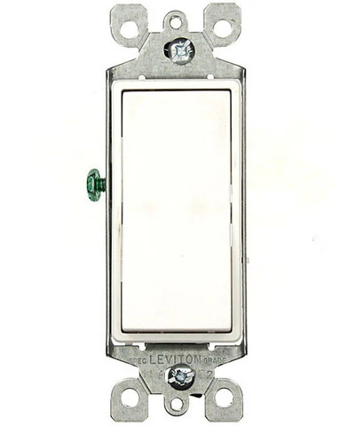 15-Amp 120/277-Volt, Decora Rocker 3-Way AC Quiet Switch, Residential Grade, Grounding, Various Colors, 5603-2