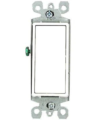 15-Amp 120/277-Volt, Decora Rocker Single-Pole AC Quiet Switch, Residential Grade, Grounding, Various Colors, 5601-2