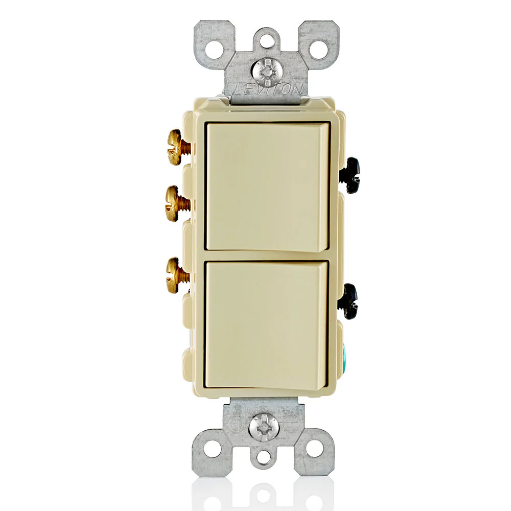 15-Amp, 120/277-Volt, Decora Single-Pole / 3-Way AC Combination Switch, Commercial Grade, Grounding, 5641 - Image 2