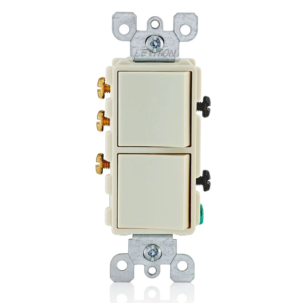 15-Amp, 120/277-Volt, Decora Single-Pole / 3-Way AC Combination Switch, Commercial Grade, Grounding, 5641 - Image 4