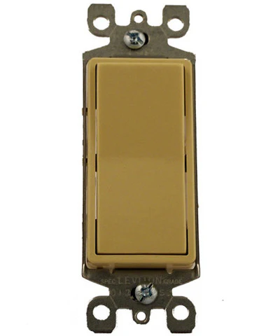 15-Amp 120-Volt, Decora Rocker 3-Way AC Quiet Switch, Residential Grade, Non-Grounding, Mahogany/Ivory/White, 5603 - Image 2