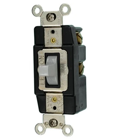 15-Amp 120-Volt Single-Pole Toggle AC Quiet Switch, Industrial Grade, 1256 - Image 3