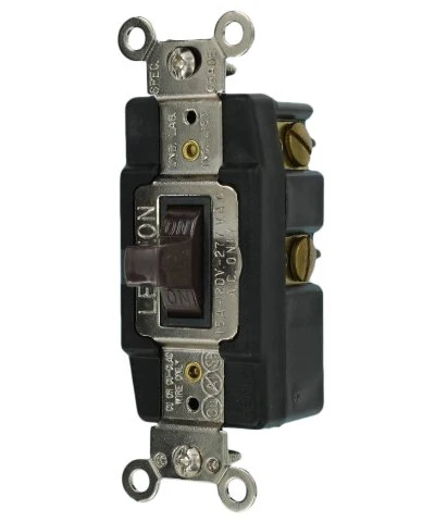 15-Amp 120-Volt Single-Pole Toggle AC Quiet Switch, Industrial Grade, 1256 - Image 4