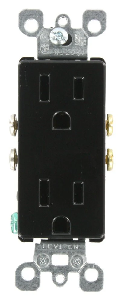 15-Amp 125-Volt, Decora Duplex Receptacle, Residential Grade, Self Grounding, Various Colors, 5325-S - Image 5