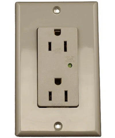 15-Amp, 125-Volt, Decora Plus Duplex Surge Suppressor Receptacle, Straight Blade, Industrial Grade, with Indicator Light, Various Colors, 5280 - Image 4