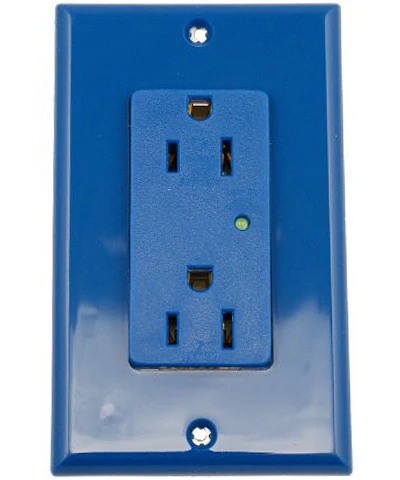 15-Amp, 125-Volt, Decora Plus Duplex Surge Suppressor Receptacle, Straight Blade, Industrial Grade, with Indicator Light, Various Colors, 5280 - Image 5