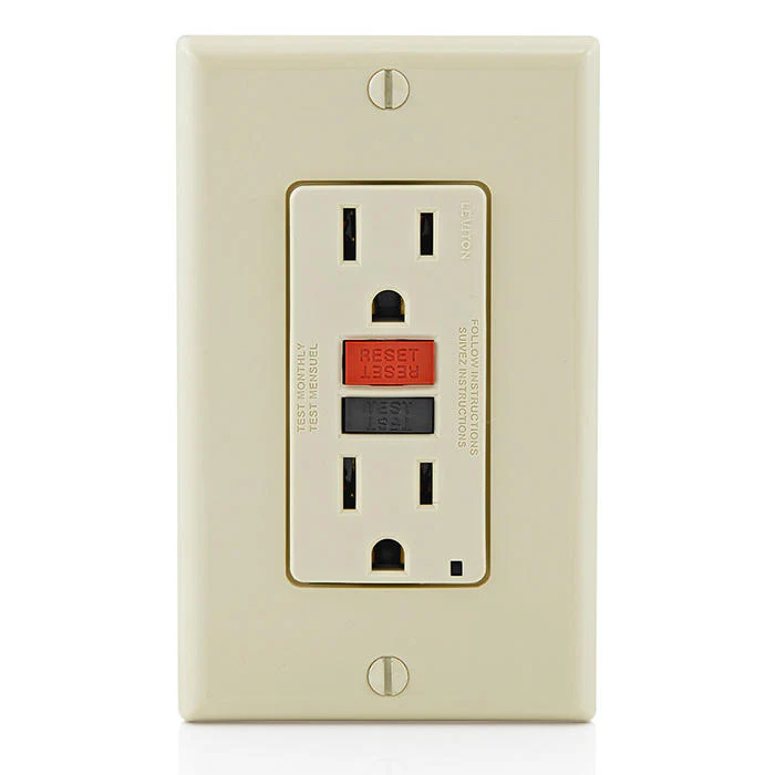 15 Amp 125-Volt Duplex Self-Test Slim GFCI Outlet, Ivory, 4-Pack, GFNT1-R4I - Image 2