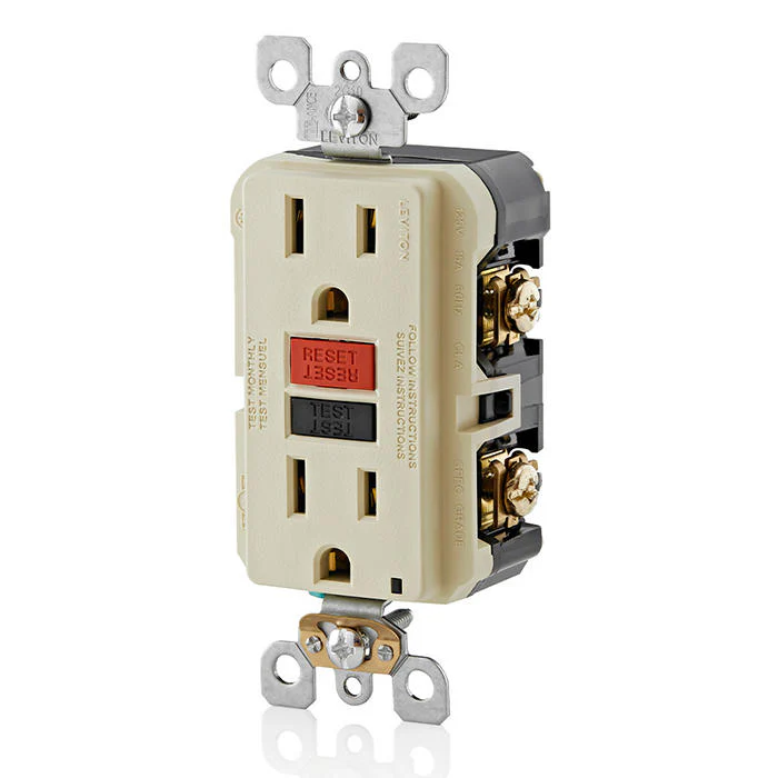 15 Amp 125-Volt Duplex Self-Test Slim GFCI Outlet, Ivory, 4-Pack, GFNT1-R4I - Image 5