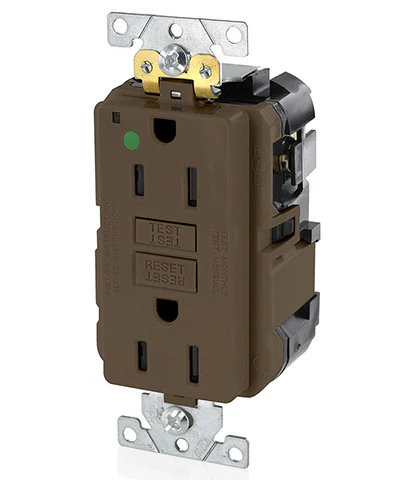 15-Amp, 125-Volt, Extra-Heavy Duty, Hospital Grade, Non-Tamper-Resistant Lev-Lok Duplex Self-Test GFCI Receptacle, MGFN1-HG