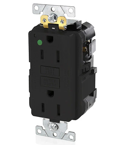 15-Amp, 125-Volt, Extra-Heavy Duty, Hospital Grade, Non-Tamper-Resistant Lev-Lok Duplex Self-Test GFCI Receptacle, MGFN1-HG - Image 4