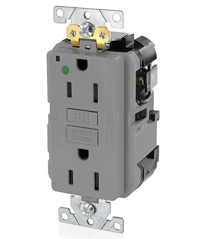 15-Amp, 125-Volt, Extra-Heavy Duty, Hospital Grade, Non-Tamper-Resistant Lev-Lok Duplex Self-Test GFCI Receptacle, MGFN1-HG - Image 5