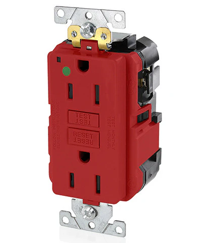 15-Amp, 125-Volt, Extra-Heavy Duty, Hospital Grade, Non-Tamper-Resistant Lev-Lok Duplex Self-Test GFCI Receptacle, MGFN1-HG - Image 7
