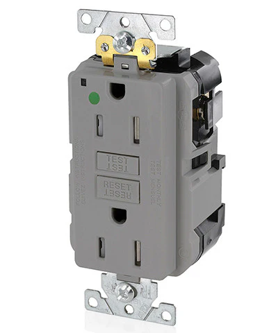 15-Amp, 125-Volt, Extra-Heavy Duty, Hospital Grade, Tamper-Resistant Lev-Lok Duplex Self-Test GFCI Receptacle, MGFT1-HG - Image 5