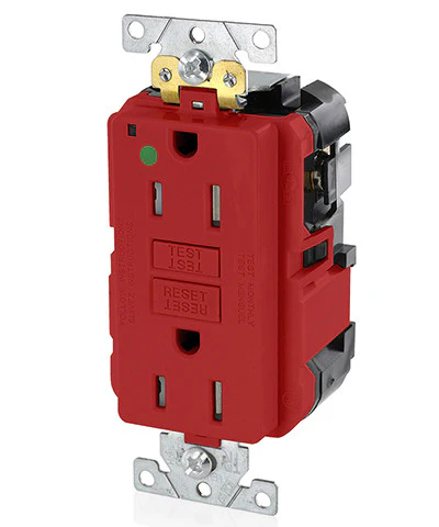 15-Amp, 125-Volt, Extra-Heavy Duty, Hospital Grade, Tamper-Resistant Lev-Lok Duplex Self-Test GFCI Receptacle, MGFT1-HG - Image 7