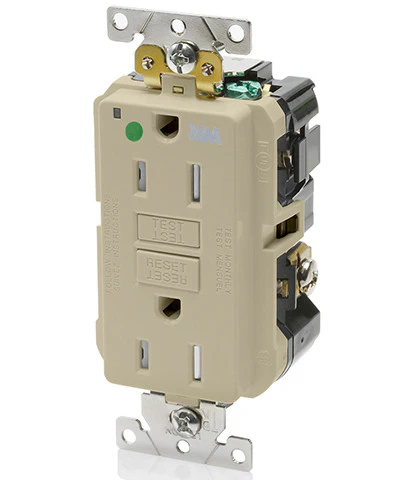 15-Amp, 125-Volt, Extra-Heavy Duty, Hospital Grade, Tamper/Weather-Resistant Duplex Self-Test GFCI Receptacle, GFWT1-HG - Image 2