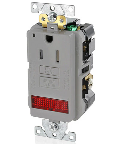 15-Amp, 125-Volt, Extra-Heavy Duty, Industrial Grade, Pilot Light Tamper-Resistant Self-Test GFCI Receptacle, GFPL1-PL - Image 5
