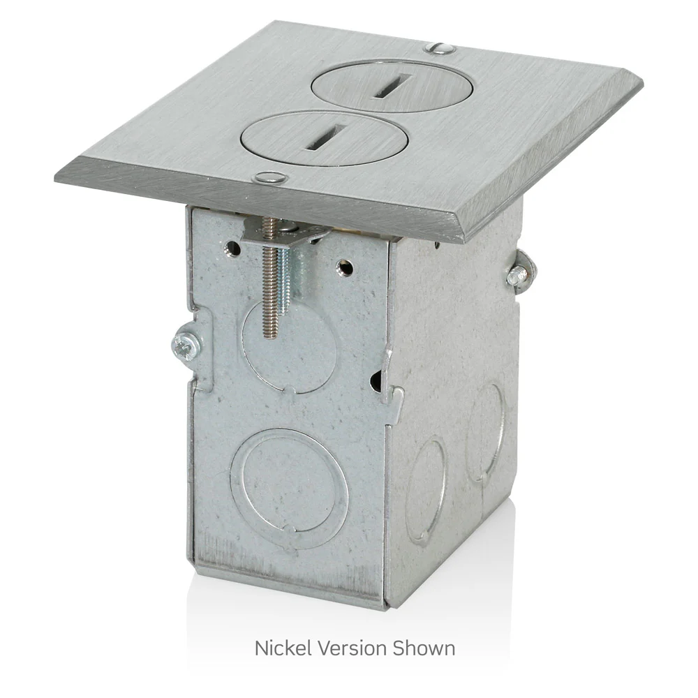 15-Amp, 125-Volt, Floor Mounting Duplex Receptacle, Straight Blade, Commercial Grade, Self Grounding, 25249 - Image 3
