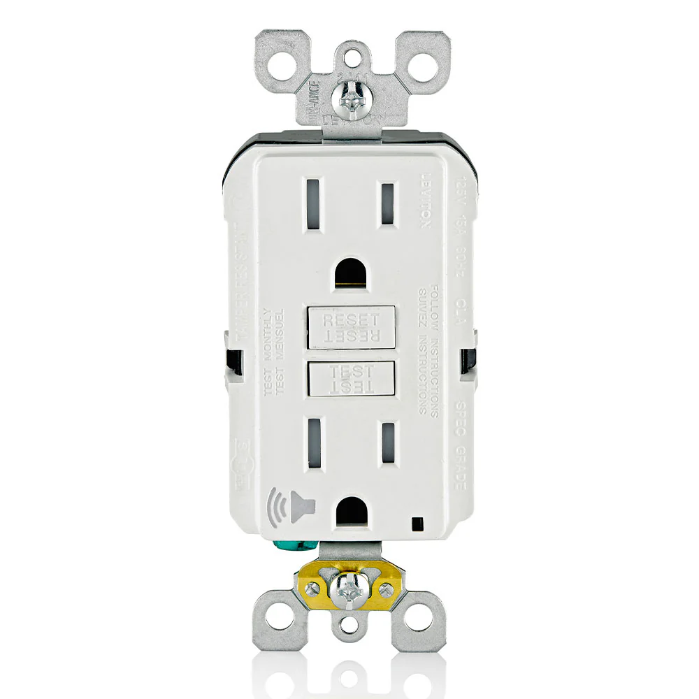 15 Amp, 125 Volt Receptacle/Outlet, 20 Amp Feed-Through, Tamper-Resistant, Self-test SmartlockPro GFCI with Audible Trip Alert, GFTA1 - Image 3