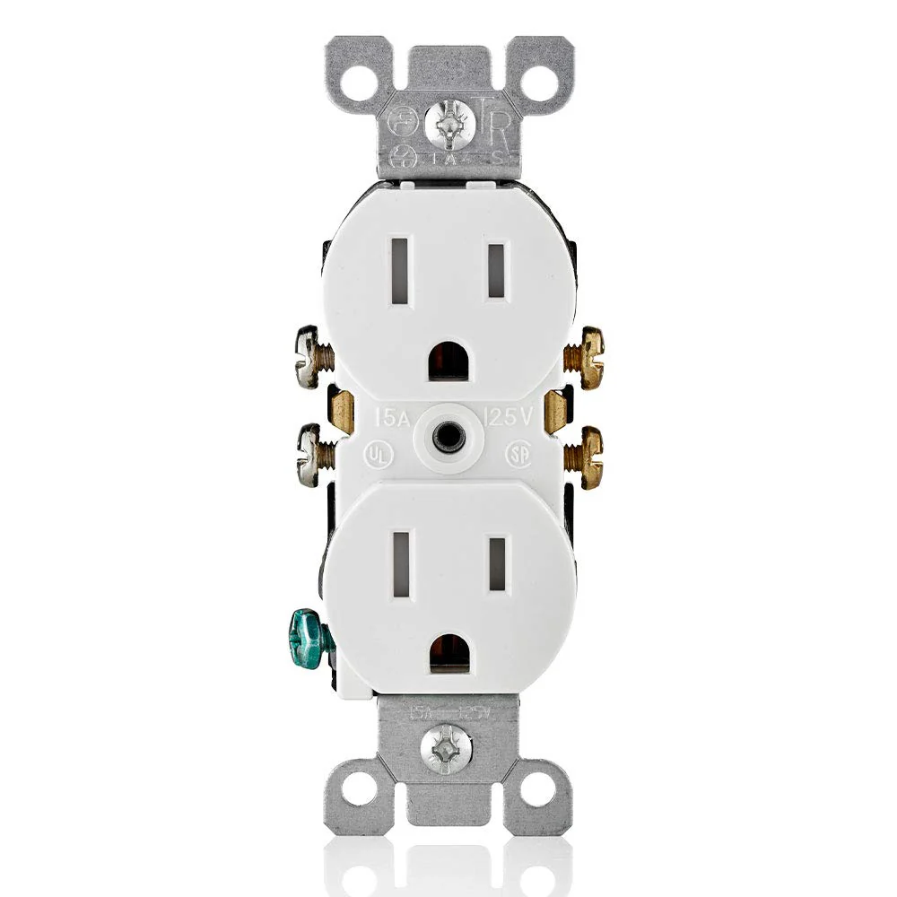 15 Amp 125 Volt Tamper Resistant Duplex Receptacle, 10 Pack, White, T5320-WMP