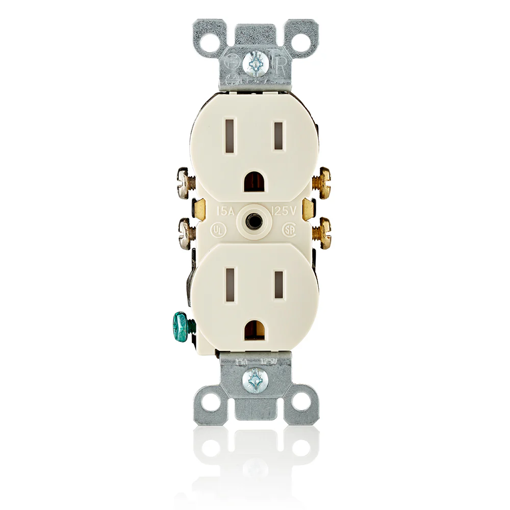 15-Amp, 125-Volt, Tamper Resistant, Duplex Receptacle, Residential Grade, Grounding, Various Colors, T5320 - Image 3