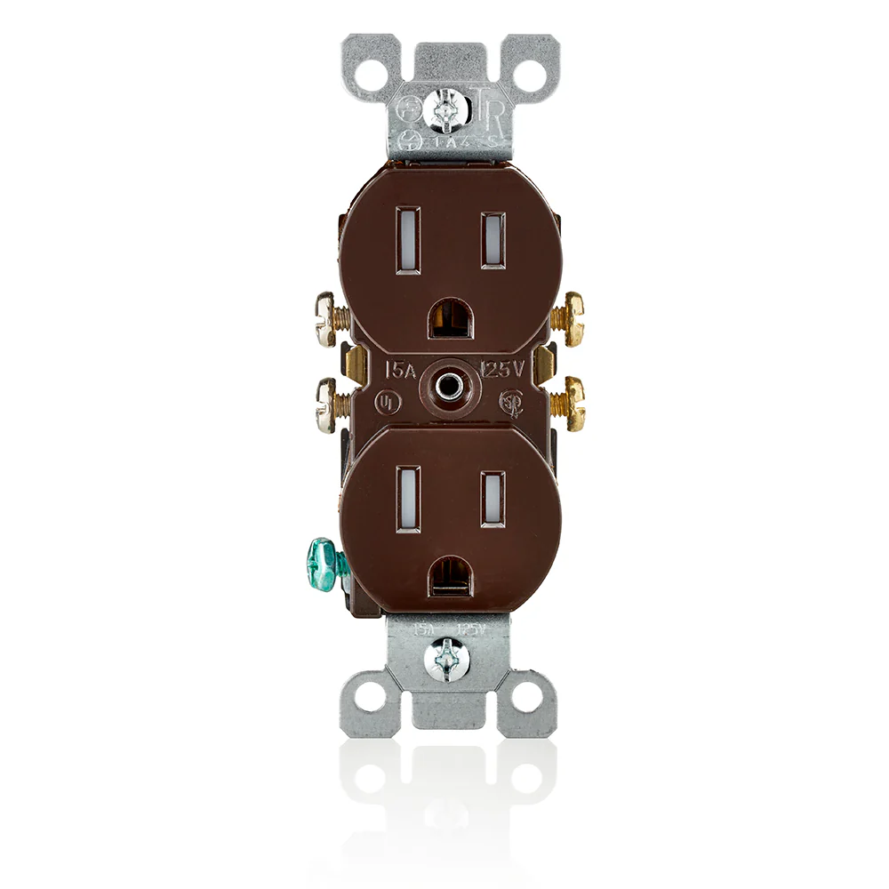 15-Amp, 125-Volt, Tamper Resistant, Duplex Receptacle, Residential Grade, Grounding, Various Colors, T5320 - Image 5