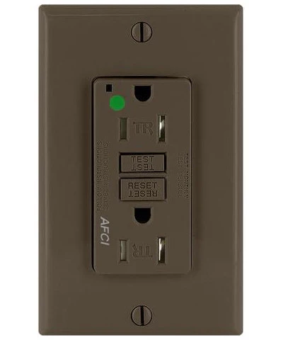15-Amp, 125-Volt Tamper-Resistant Hospital Grade AFCI Duplex Receptacle, AFTR1-HG