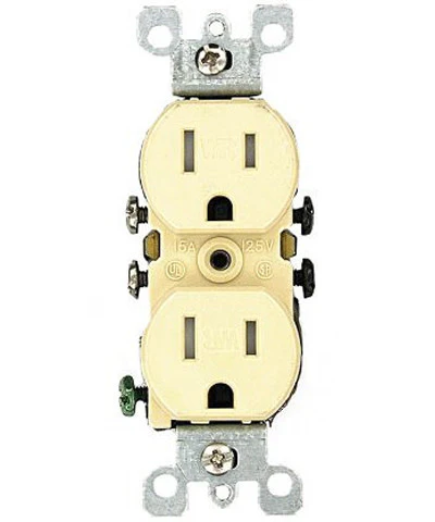 15-Amp, 125-Volt, Weather and Tamper Resistant, Duplex Receptacle, Grounding, Side and Quickwire, W5320-T0 - Image 3