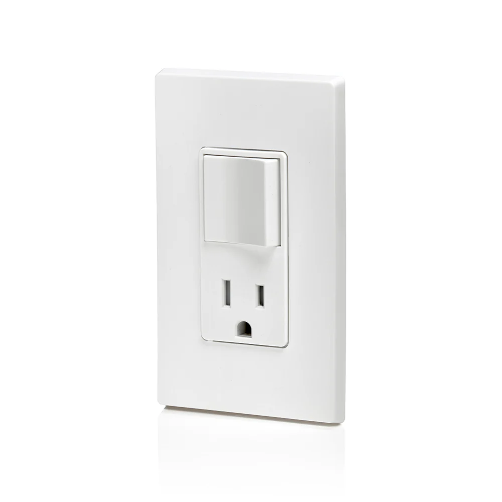 15 Amp Decora Single-Pole Switch, Outlet/Receptacle, Combination Device, Grounding, 5625-W, White - Image 4