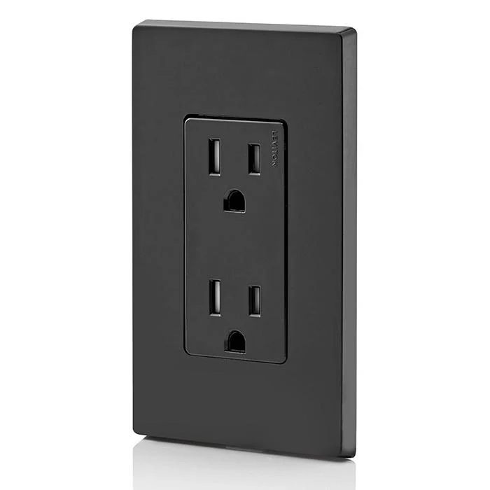 15 Amp Decora Tamper-Resistant Duplex Outlet/Receptacle, Grounding, Black, T5325-E - Image 4