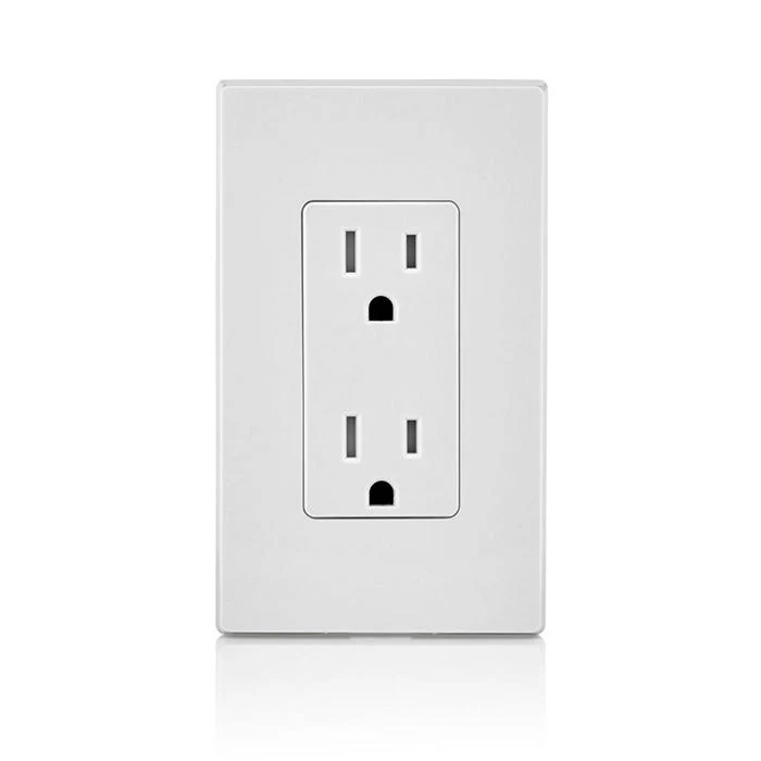 15 Amp Decora Tamper-Resistant Duplex Outlet/Receptacle, Grounding, White, T5325-W - Image 3