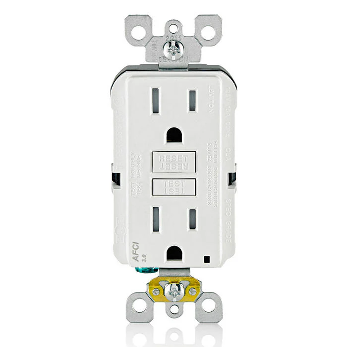 15 Amp, Tamper-Resistant AFCI Outlet with LED Indicator Light, AFTR1-W