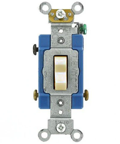 15-Amp, Toggle 3-Way AC Quiet Switch, 120/277-Volt, Extra Heavy Duty Grade, Self Grounding, Back and Side Wired, Various Colors, 1203-2 - Image 3