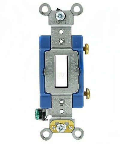 15-Amp, Toggle Single-Pole AC Quiet Switch, 120/277-Volt, Extra Heavy Duty Grade, Self Grounding, Various Colors, 1201-2 - Image 4