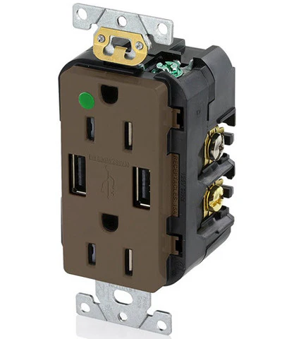 Hospital Grade USB Charger/Tamper-Resistant Duplex Receptacle, 15-Amp, T5632-HG - Image 5